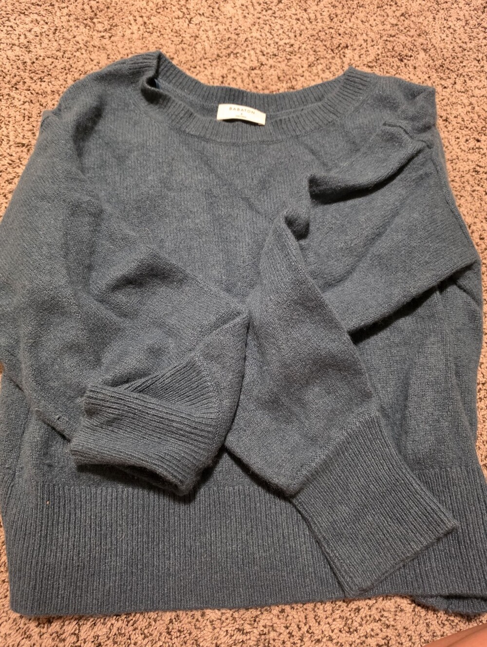 Babaton Luxe Cashmere Crewneck Sweater -  Dark Teal Small